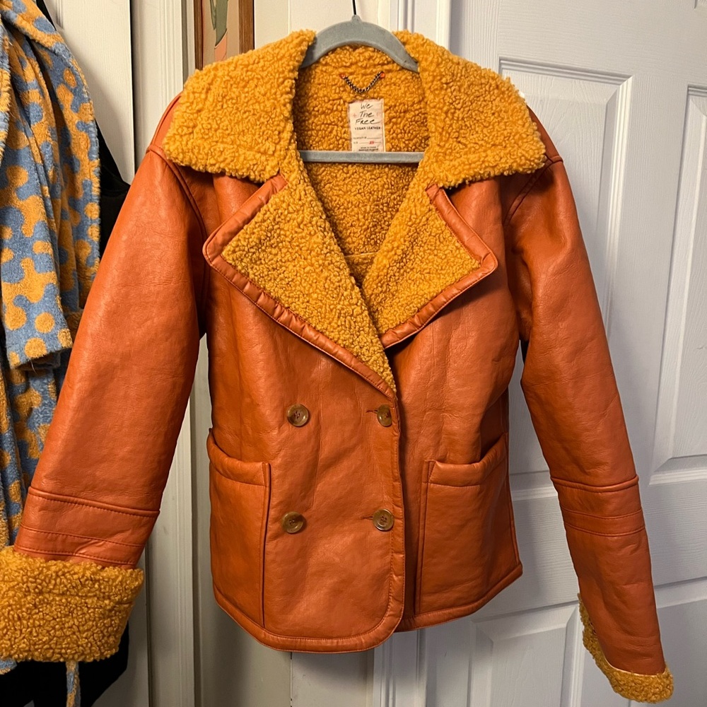 Free people leather jacket